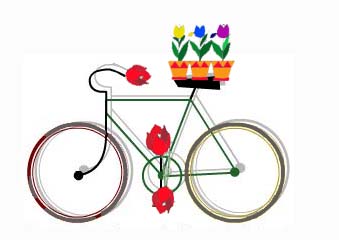 la bici di tulipani